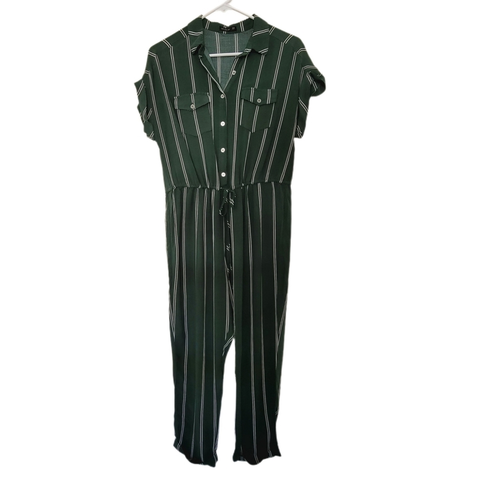 Cotton On Green Jumpsuit Romper Striped Size Small